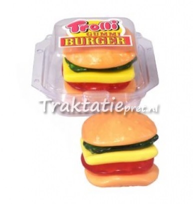 Trolli mega snoep hamburger 50 Gram